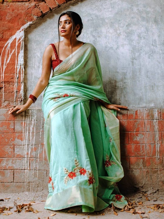 Silk tissue saree for wedding