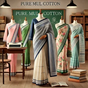 Pure Mul Cotton Sarees for Teachers