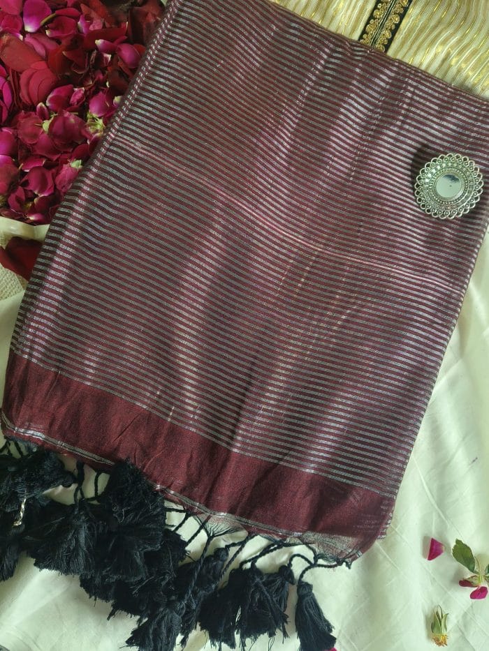 Pure Mul Cotton Sarees for Wedding In Maroon Color