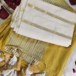 Mul Cotton Sarees Online in Mustard Colour