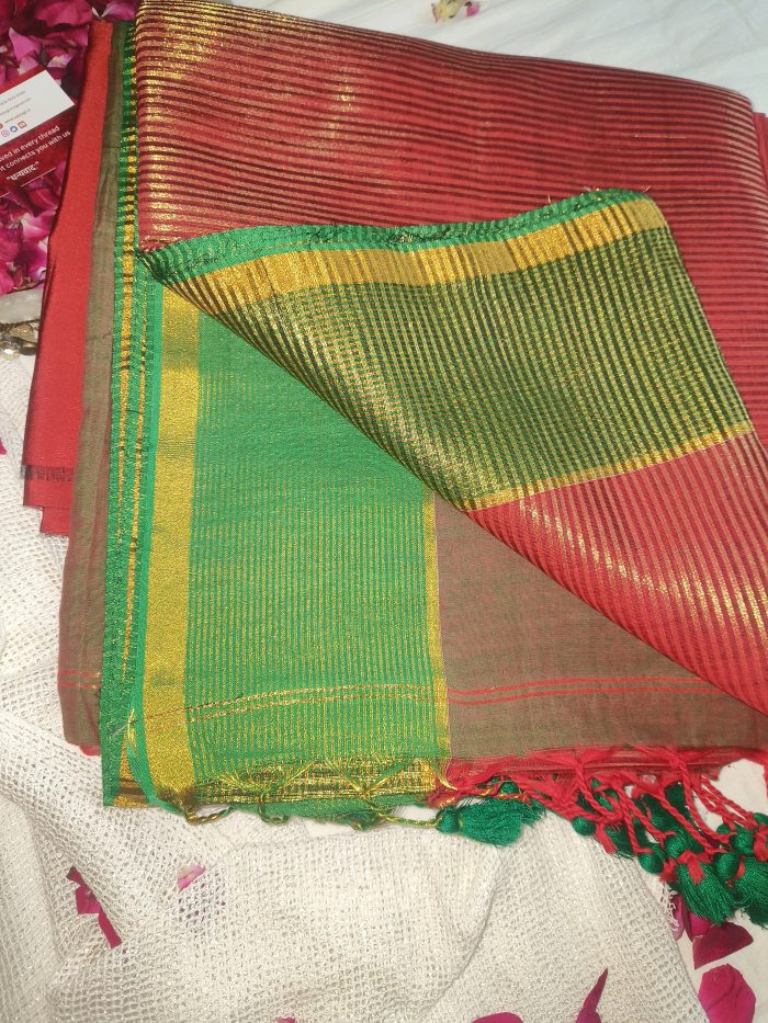 Pure Mul Cotton Sarees in maroon color