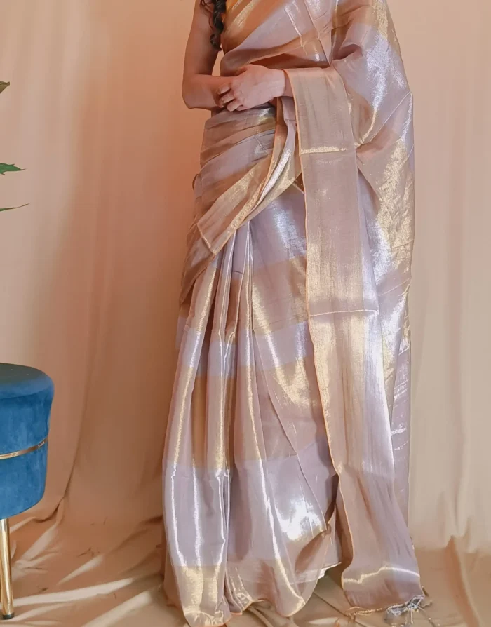 Cotton Tissue Saree for Office Work