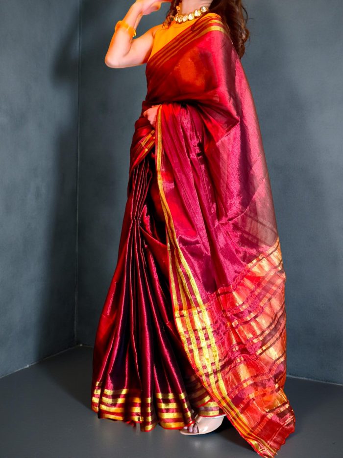 Silk Tissue Saree For Teachers