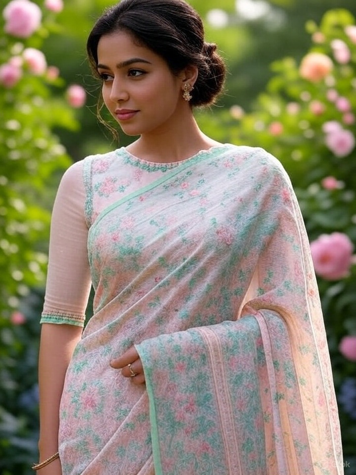 Lightweight tissue saree designs in 2025