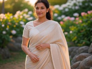Lightweight Linen Sarees for a Summer