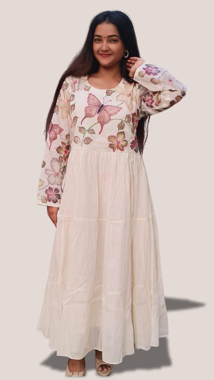 Handcrafted Mul Cotton Gown