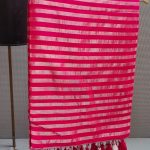 Rani Pink Pure Mul Cotton Saree with Silver Zari Border – Satyugi