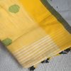 Yellow Cotton Saree with Circular Weaving