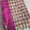 Spring Meadow Checks Mul Mul Cotton Saree