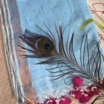 Sky blue mul cotton saree with Sequence Detailing