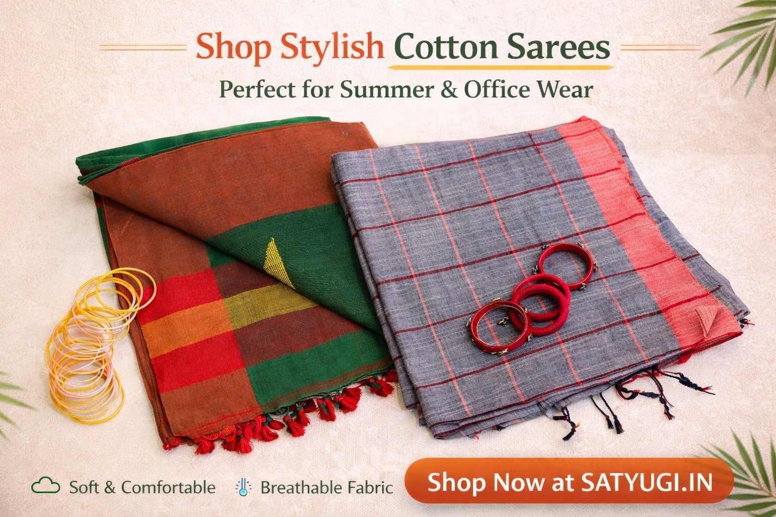 Office Wear Cotton Sarees That Look Stylish & Comfortable