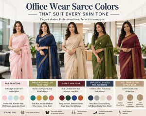 Office Wear Saree Colors That Suit Every Skin Tone