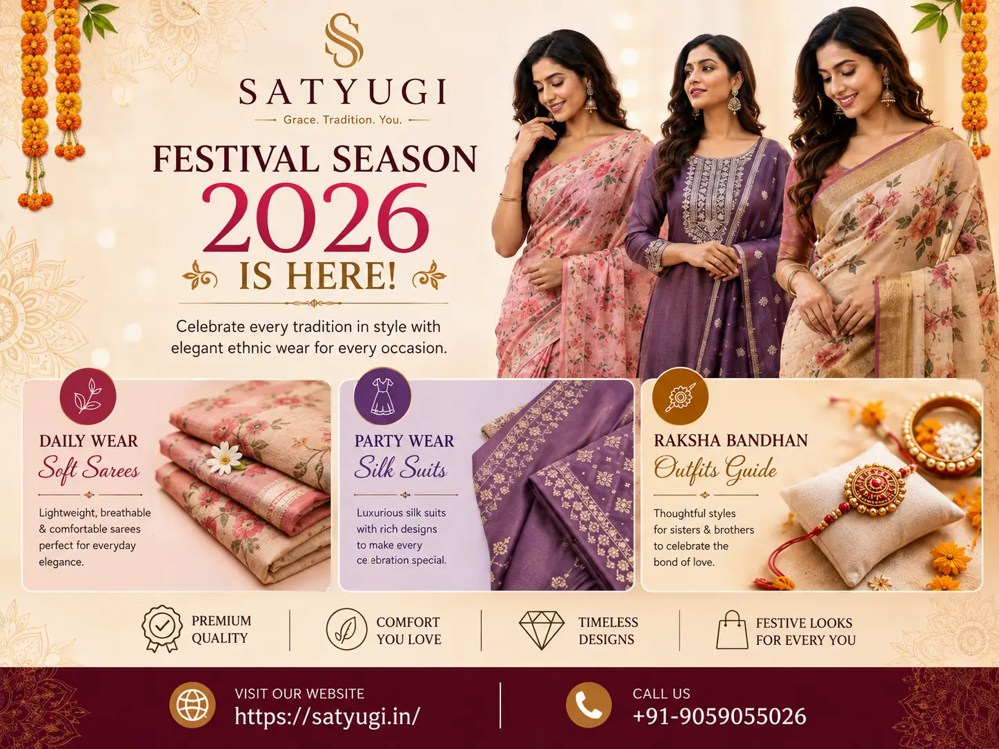 Festival Season 2026 Is Here: Daily Wear Soft Sarees, Party Wear Silk Suits & Raksha Bandhan Outfits Guide